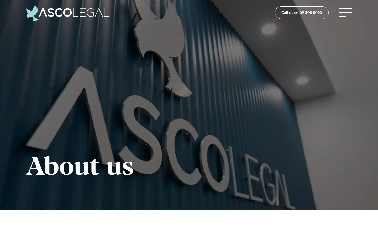 ASCO Legal website page