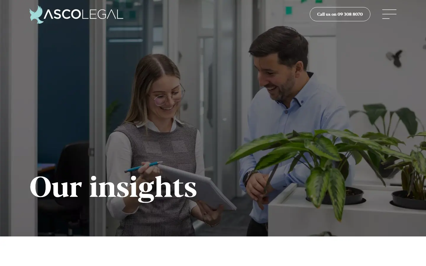 ASCO Legal website page