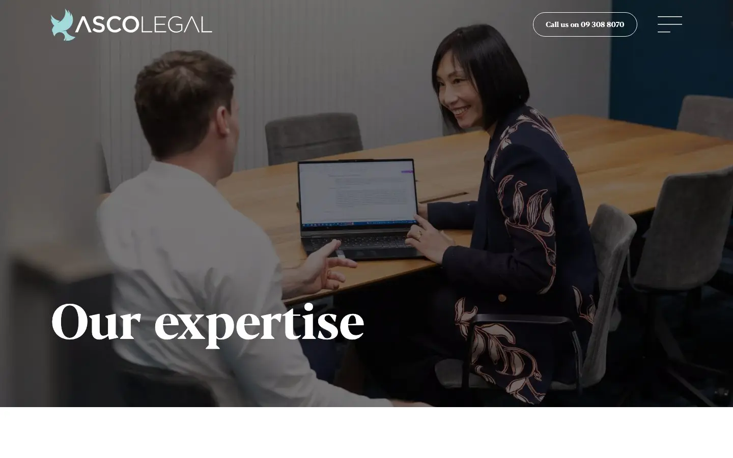 ASCO Legal website page