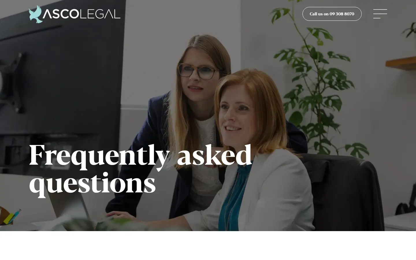 ASCO Legal website page