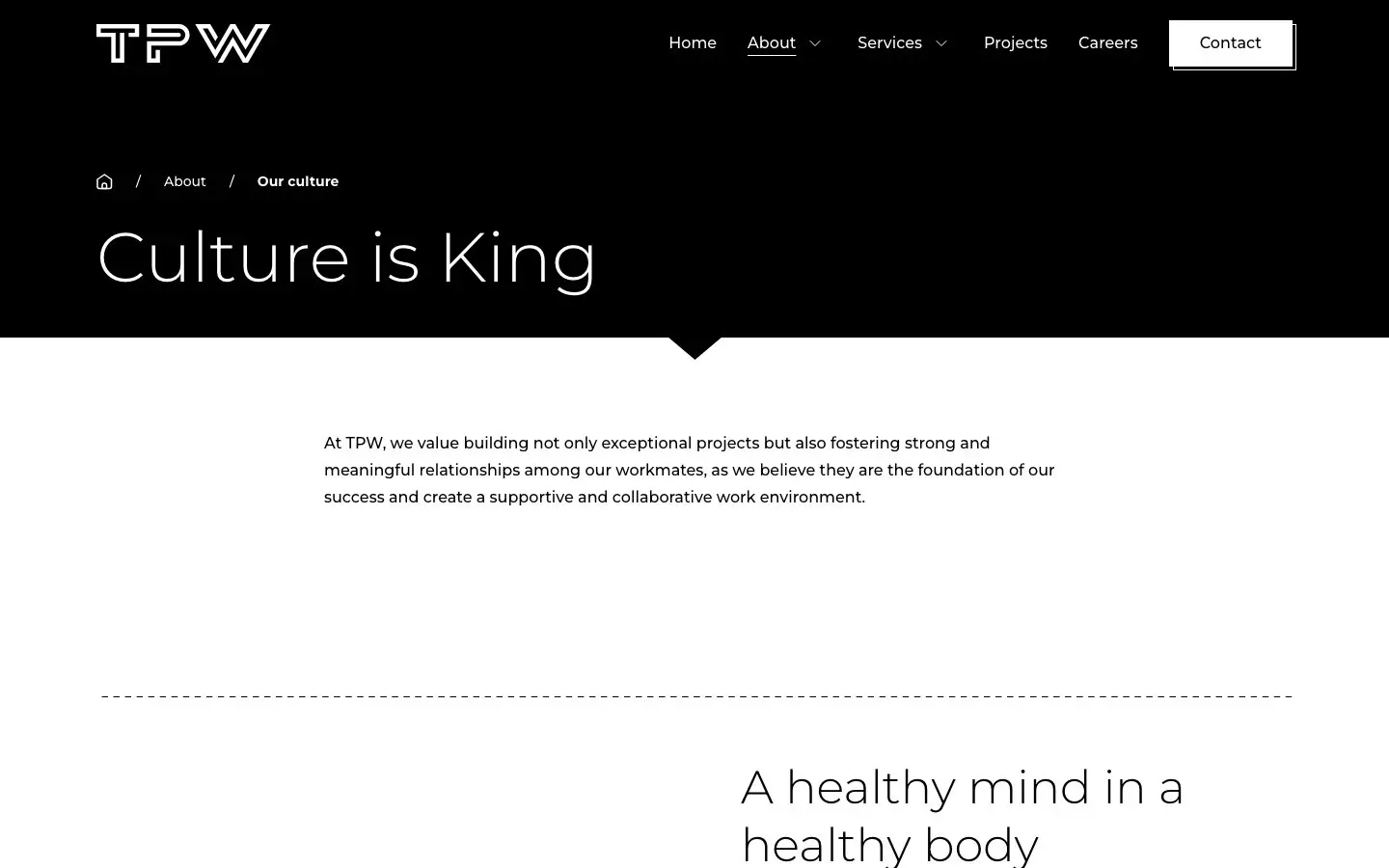 TPW website page