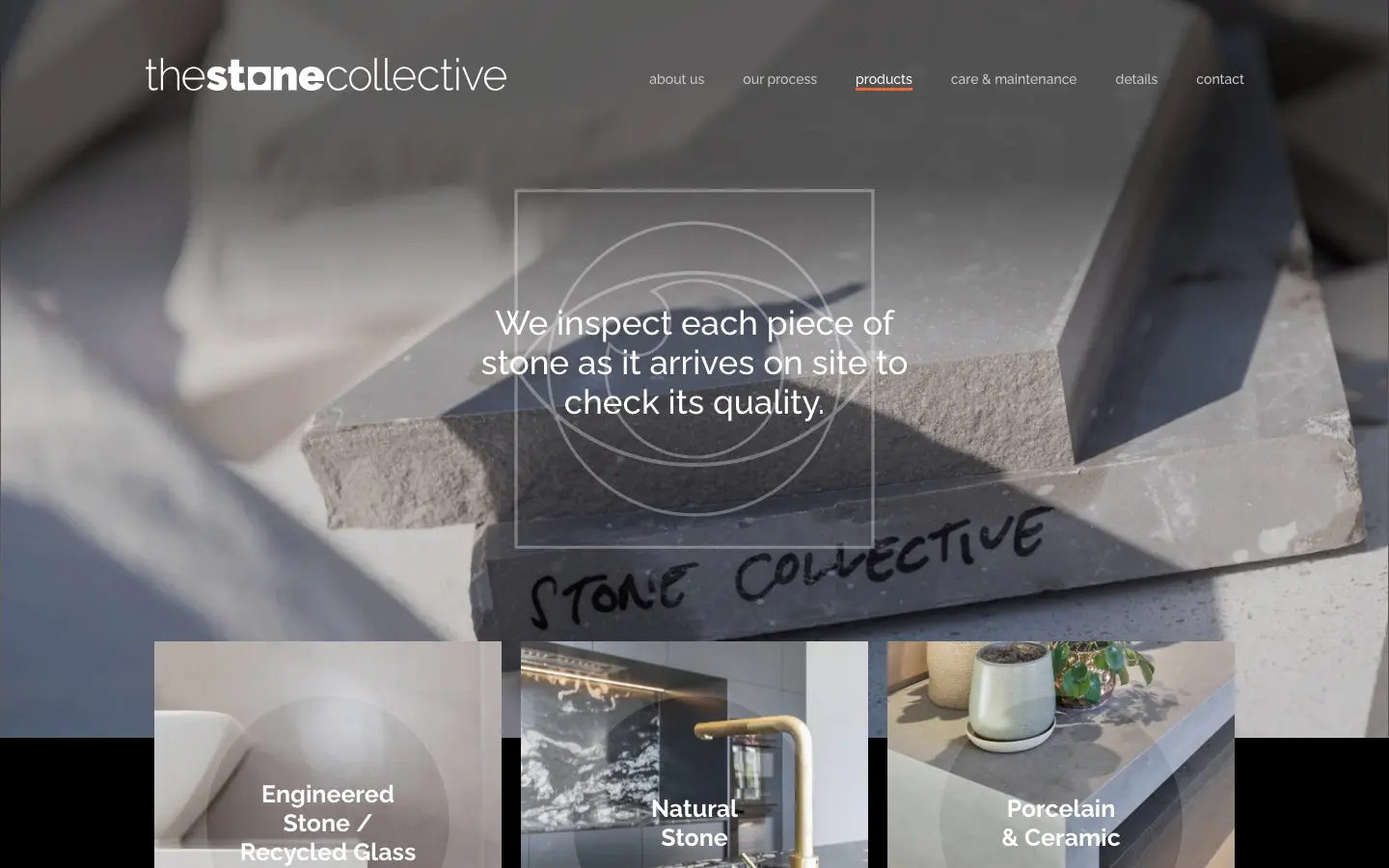 Stone Collective website page