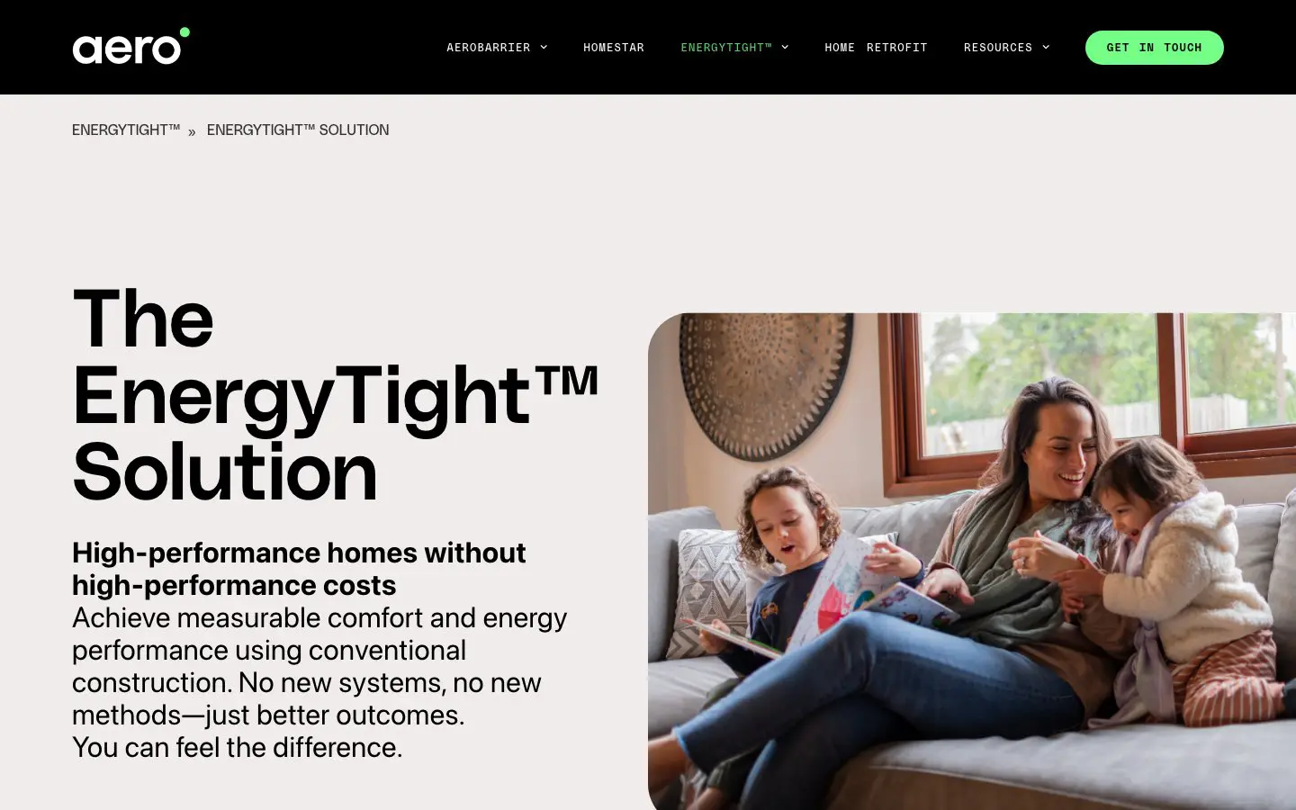 Aero Solutions website page