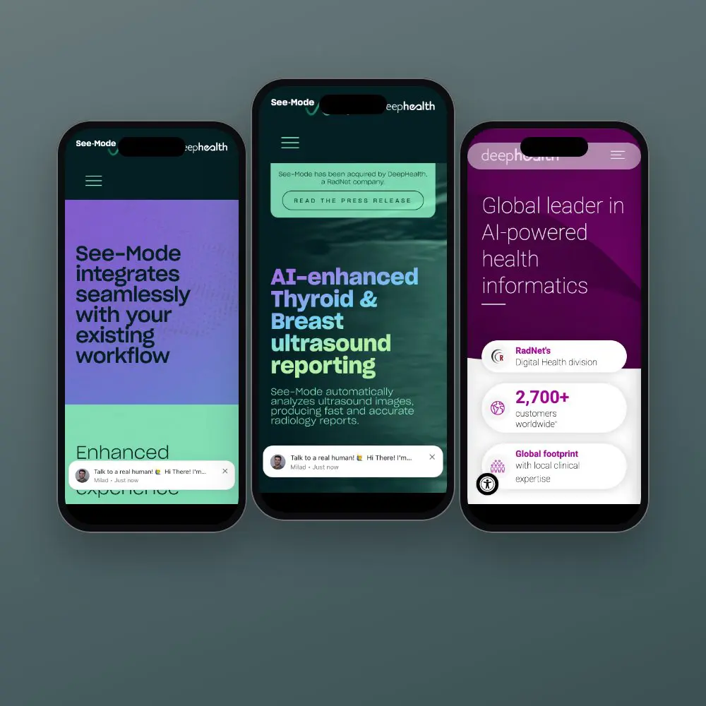 See-mode website on mobile