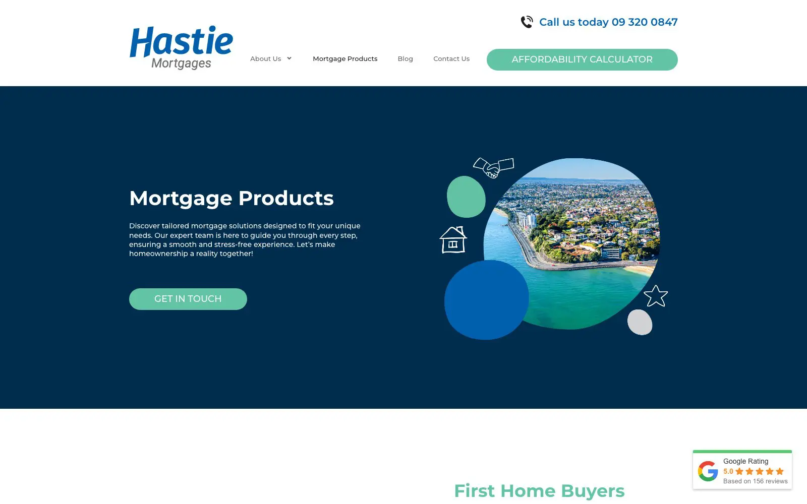 Hastie Mortgages website page