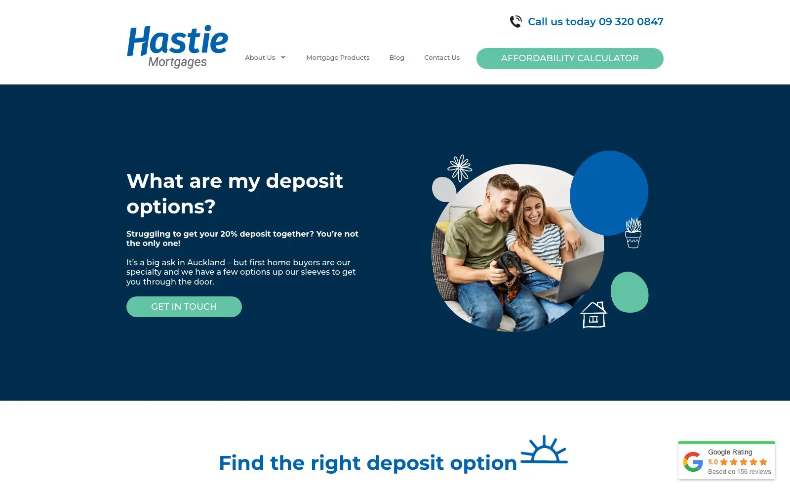 Hastie Mortgages website page