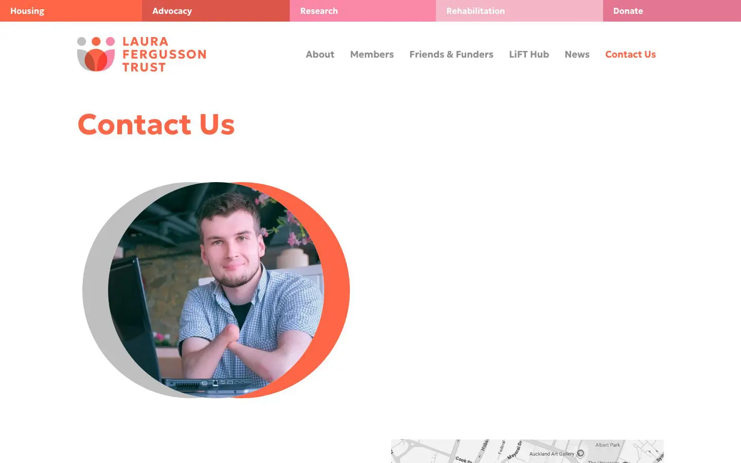 Laura Fergusson Trust website page