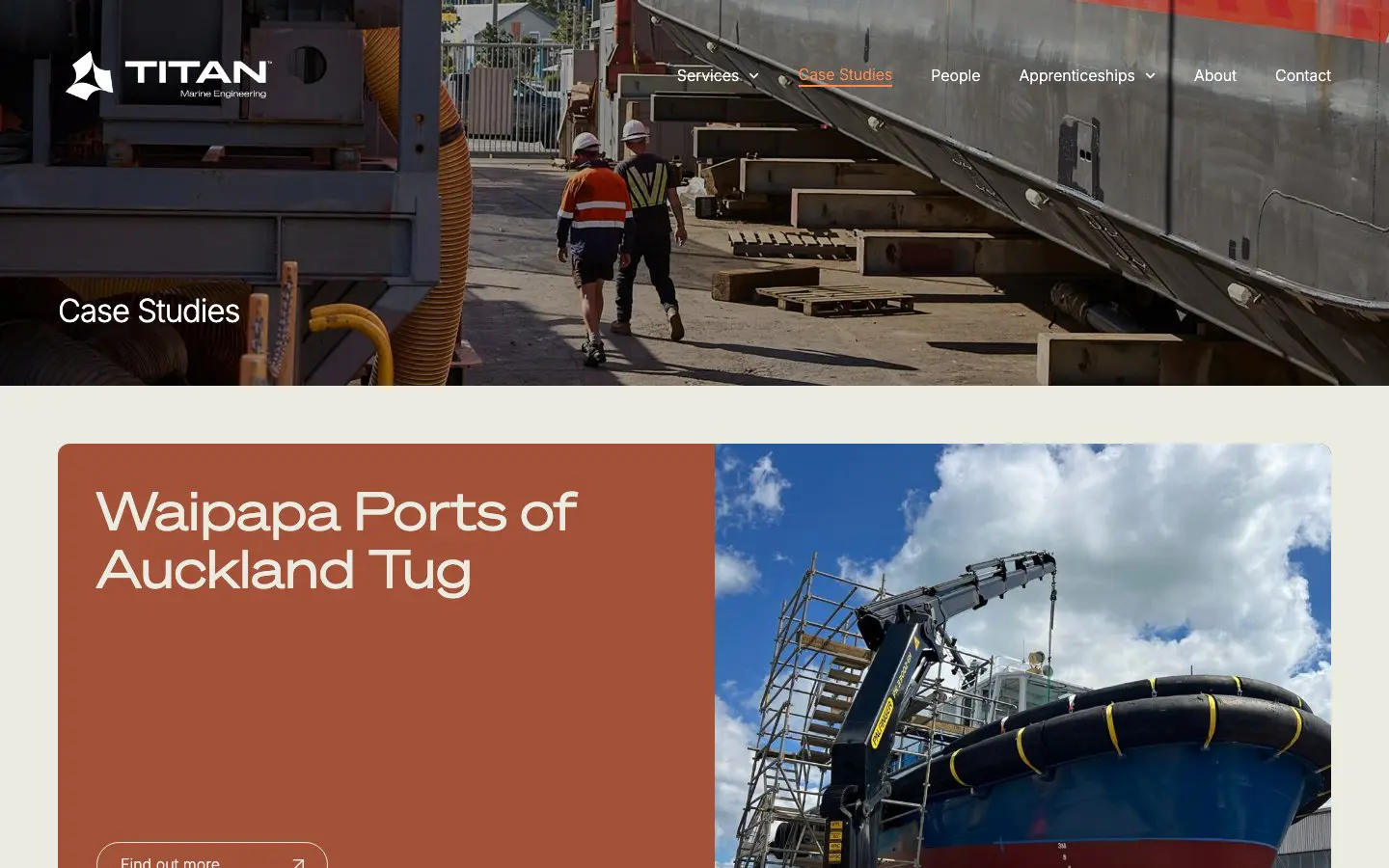 Titan Marine website page