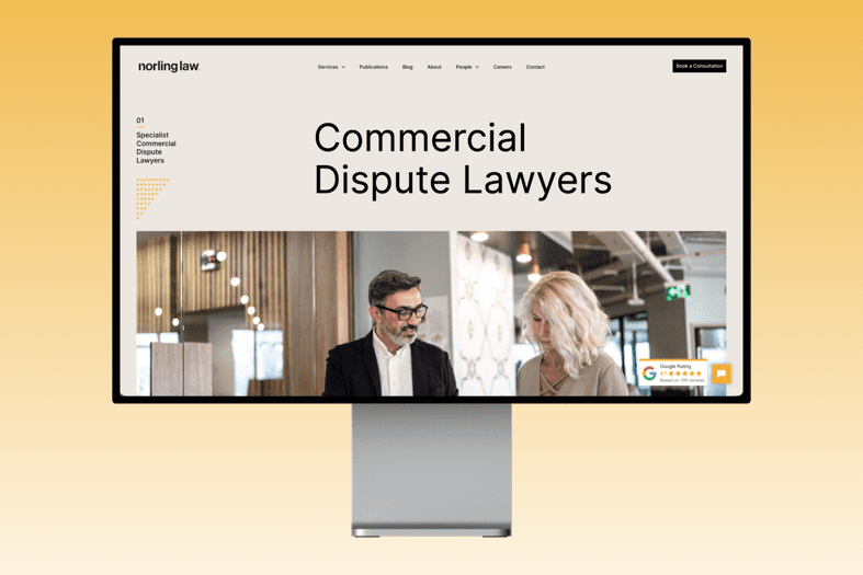 Norling Law website built by Control Shift