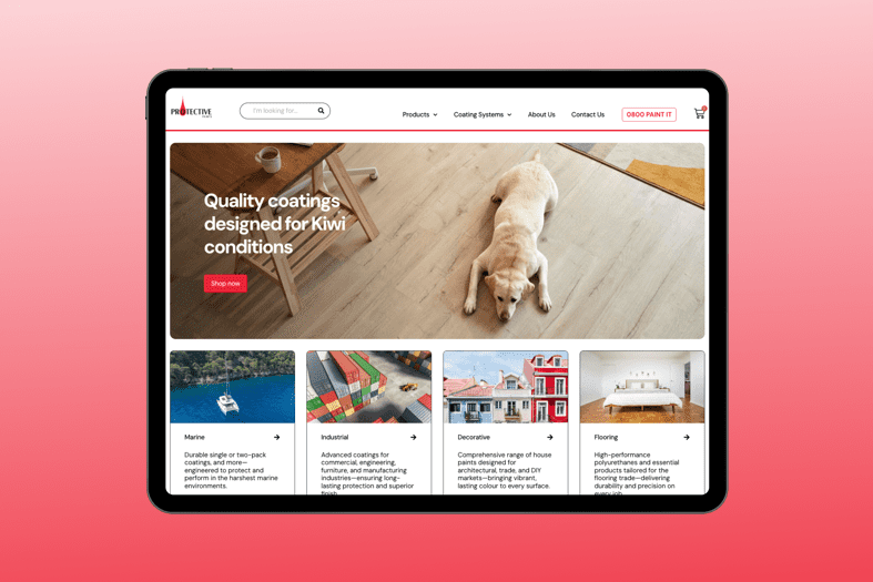 Protective Paints website built by Control Shift
