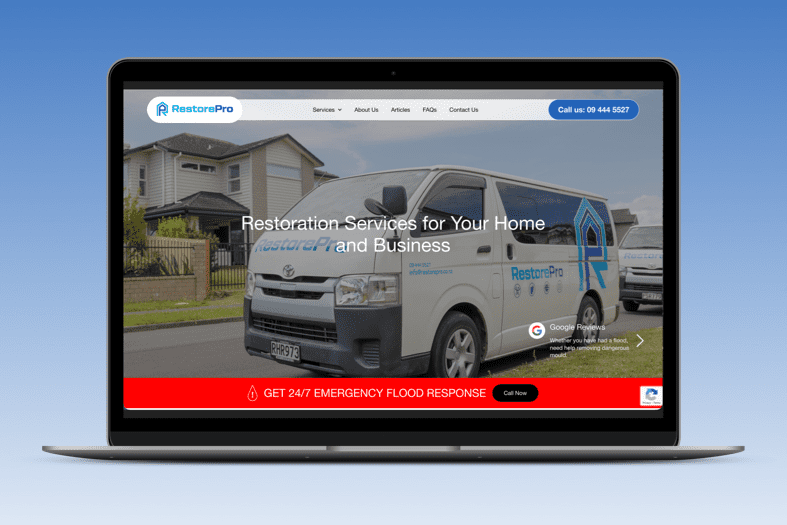 RestorePro website built by Control Shift