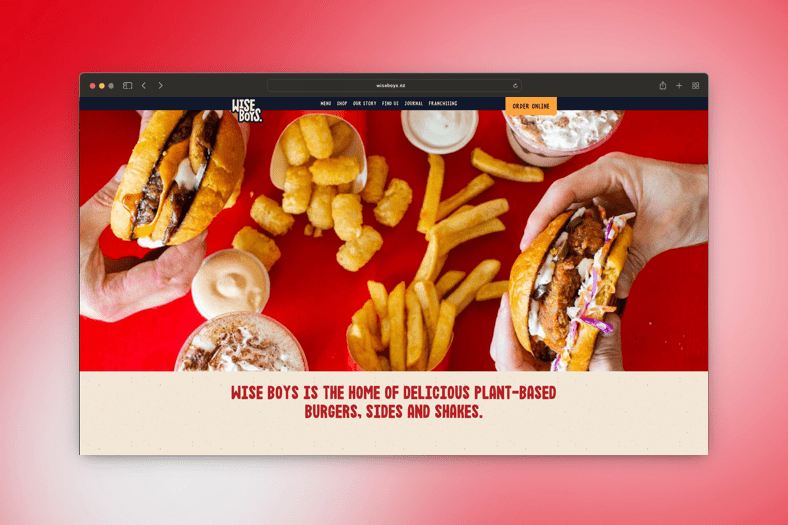 Wiseboys website built by Control Shift