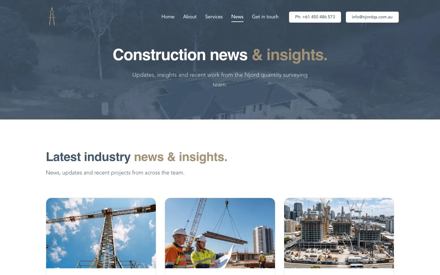 Njord website page