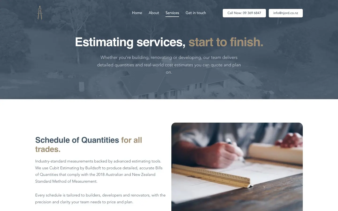 Njord website page